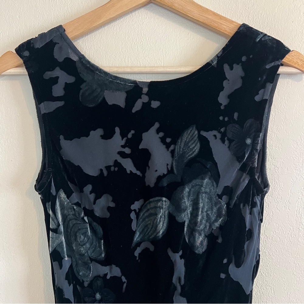 Vintage Benjamin A. Velvet Burnout Midi Dress - Picture 4 of 15